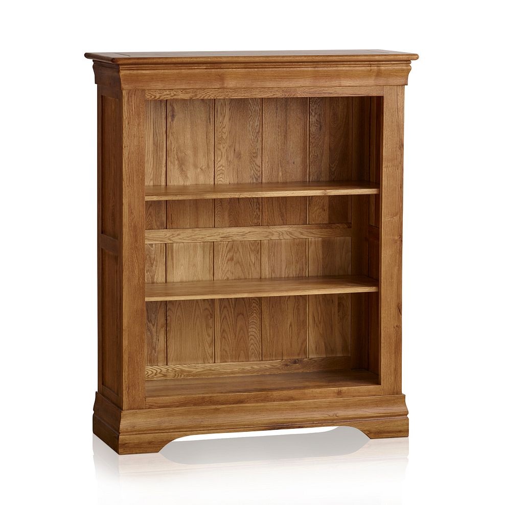 French Farmhouse Rustic Solid Oak Small Bookcase 1