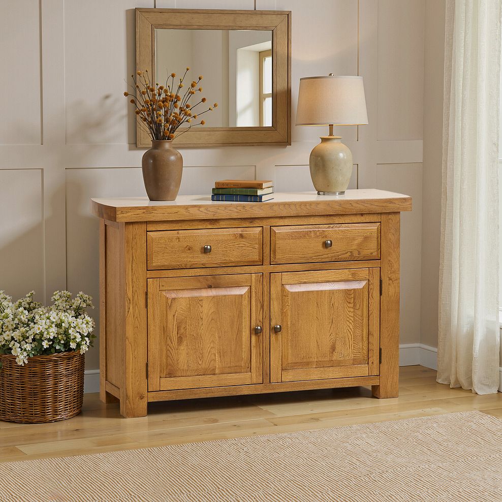 Hercules Rustic Solid Oak Small Sideboard 8