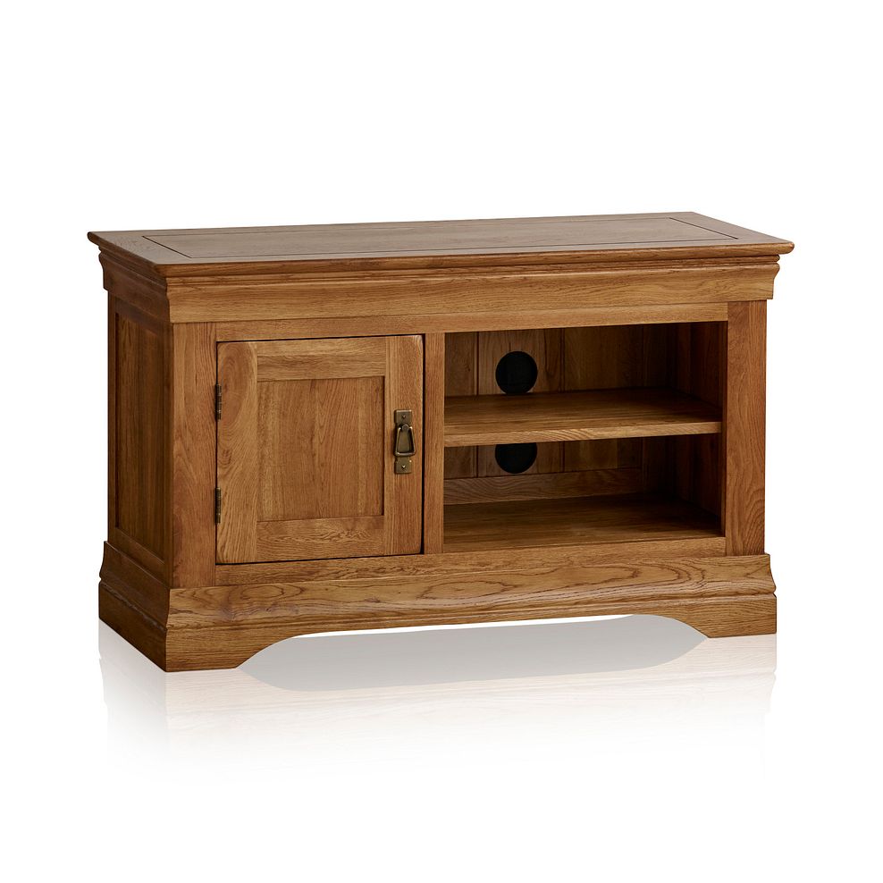 French Farmhouse Rustic Solid Oak Small TV Cabinet Thumbnail 1