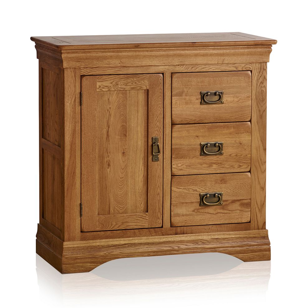 French Farmhouse Rustic Solid Oak Storage Cabinet Thumbnail 1