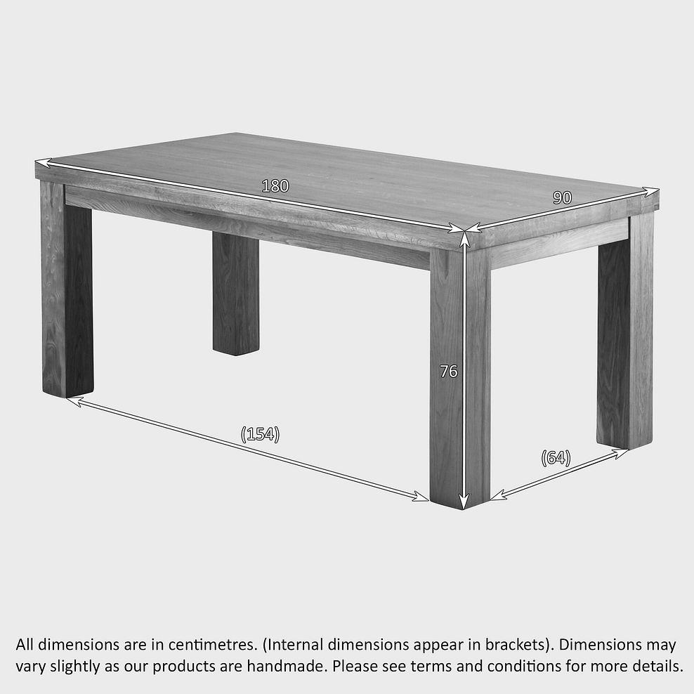Fresco Natural Solid Oak 6ft x 3ft Dining Table 3