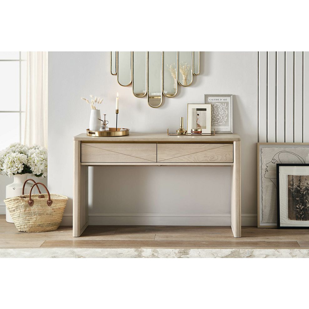 Gatsby Washed Solid Oak Console Table 2
