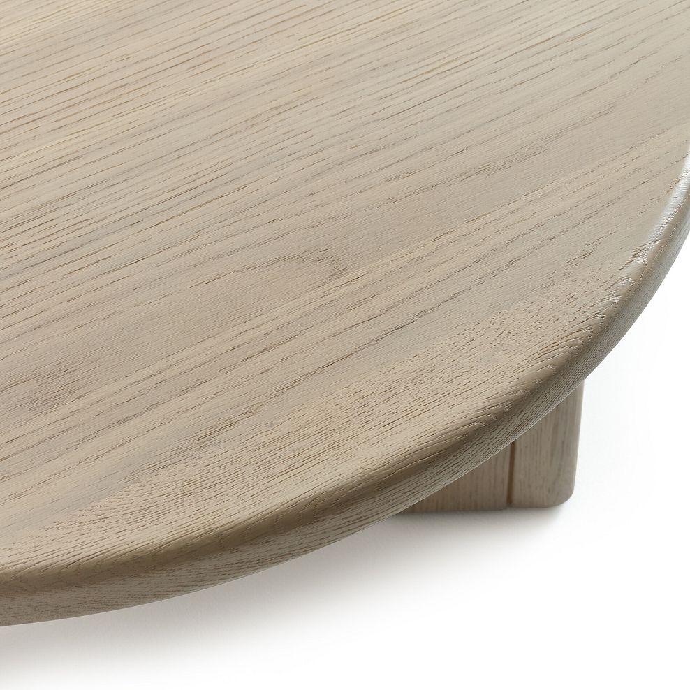 Gatsby Washed Solid Oak Round Coffee Table 5