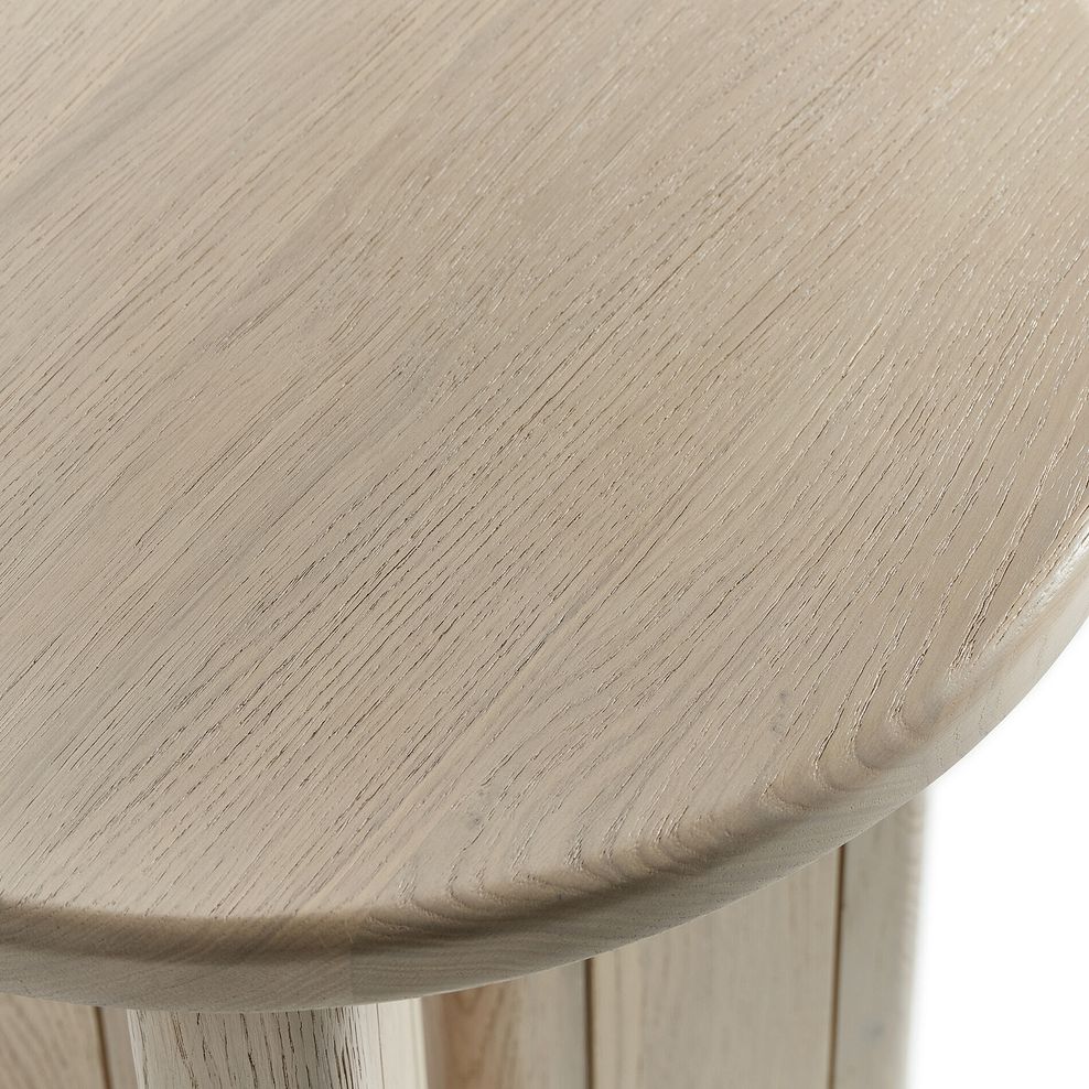 Gatsby Washed Solid Oak Round Side Table 6