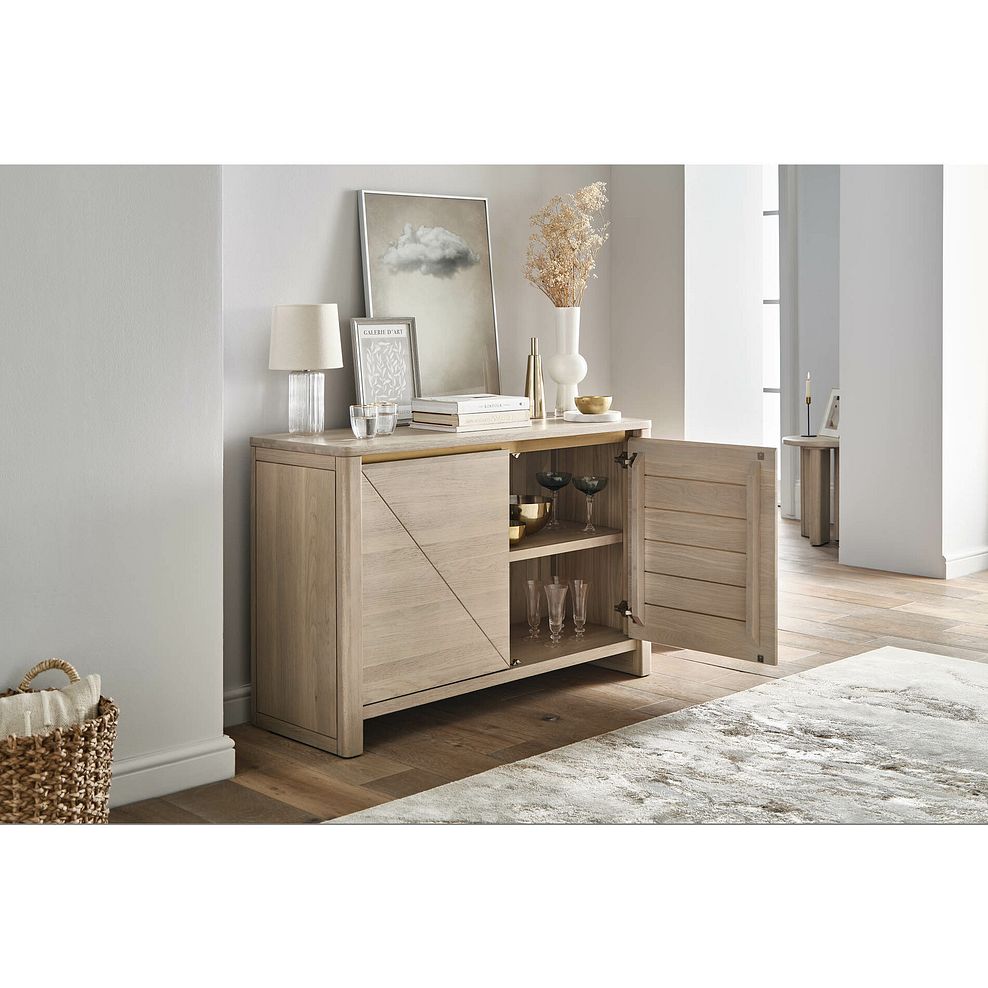Gatsby Washed Solid Oak Small Sideboard 2