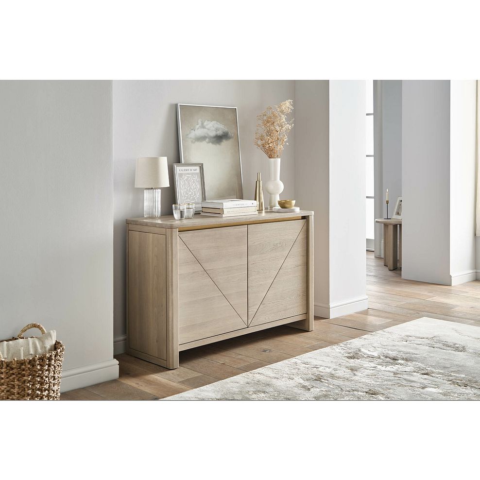 Gatsby Washed Solid Oak Small Sideboard 1