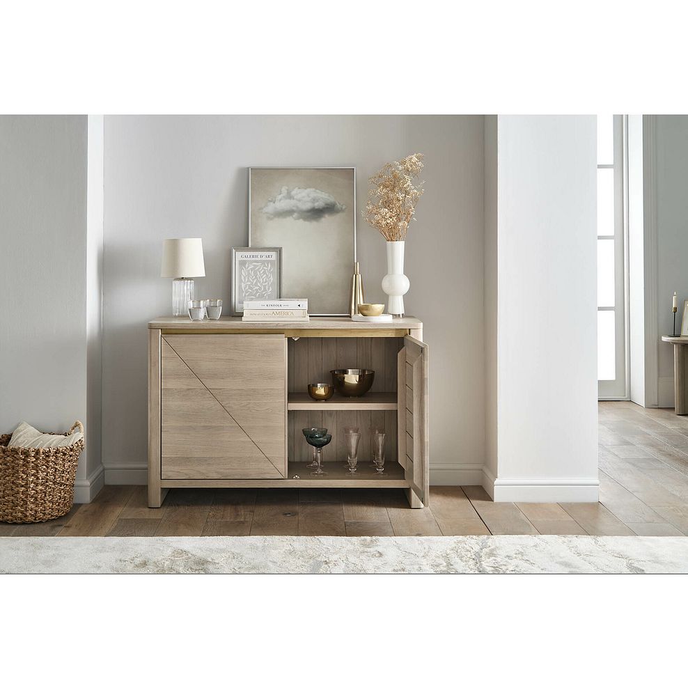 Gatsby Washed Solid Oak Small Sideboard 4