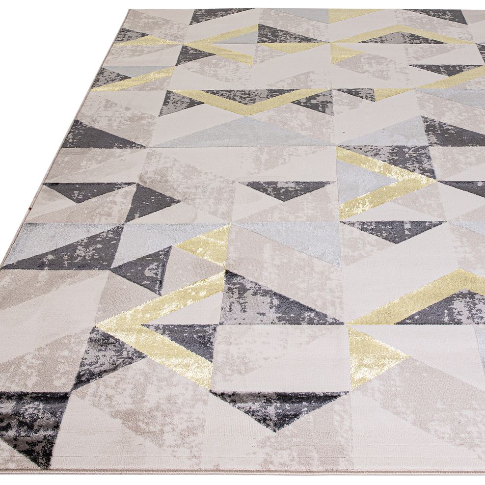 Geo Rug 200 x 290cm - BlackGreySilverGold 2