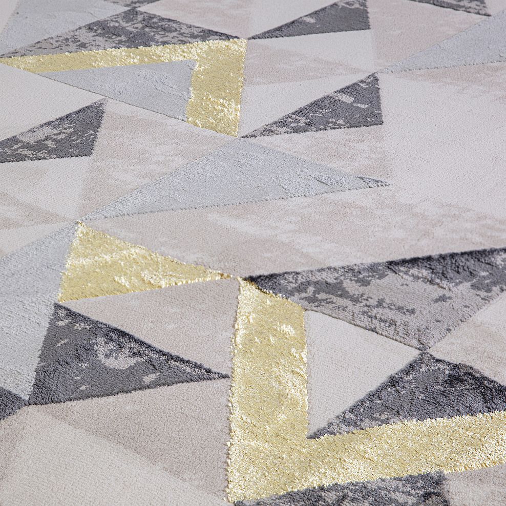 Geo Rug 200 x 290cm - BlackGreySilverGold 5