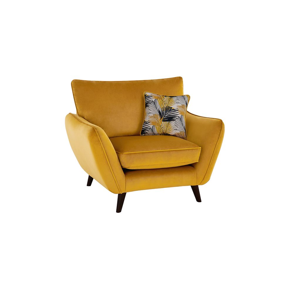 Fern Armchair in Gold Velvet 10