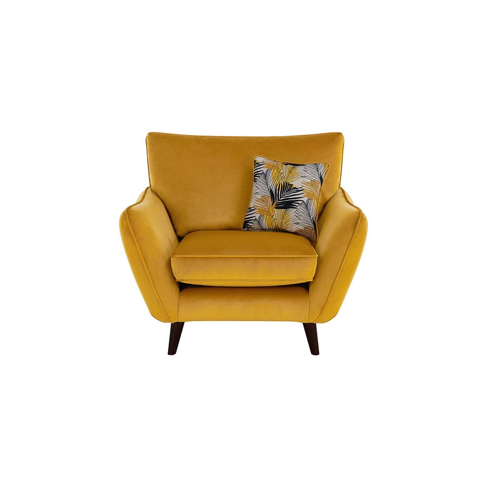 Fern Armchair in Gold Velvet 2