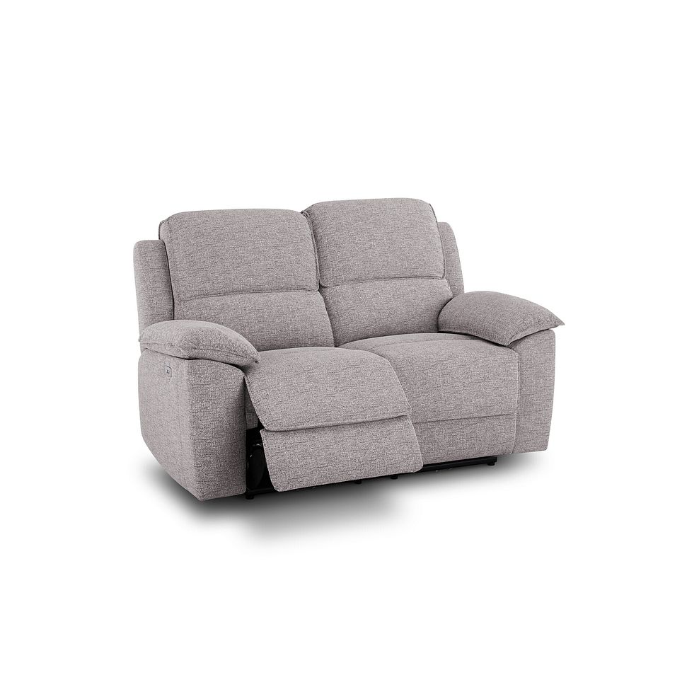Goodwood 2 Seater Electric Recliner Sofa in Andaz Silver Fabric 3