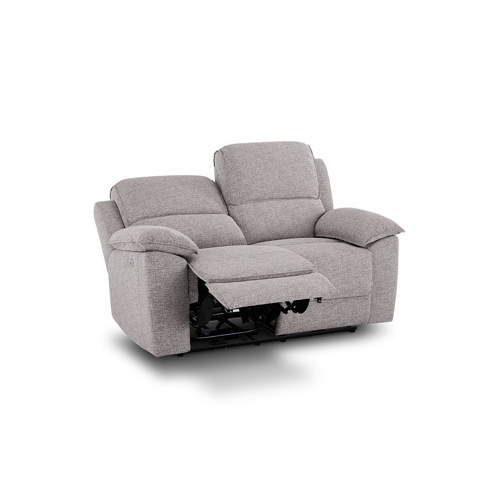 Goodwood 2 Seater Electric Recliner Sofa in Andaz Silver Fabric 4