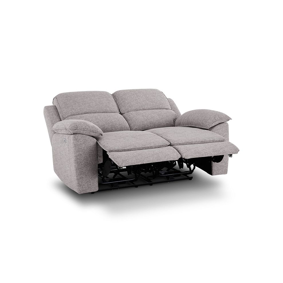 Goodwood 2 Seater Electric Recliner Sofa in Andaz Silver Fabric 5