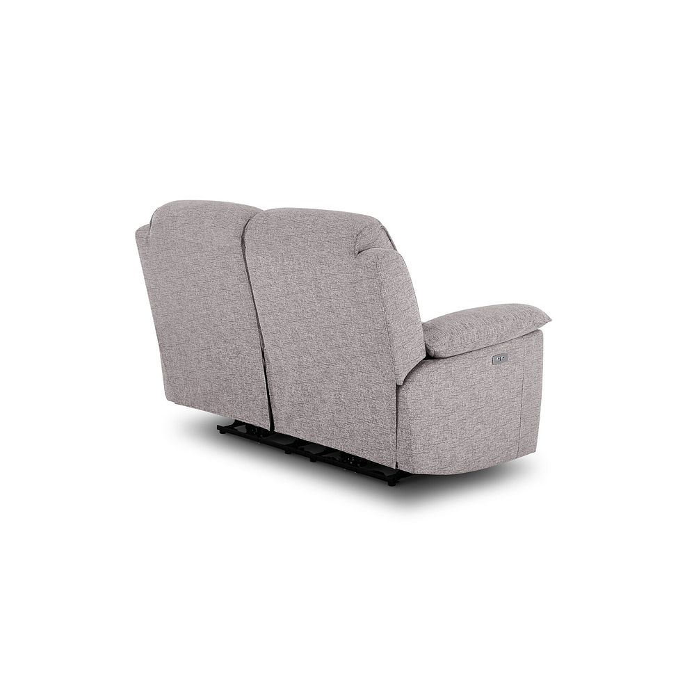 Goodwood 2 Seater Electric Recliner Sofa in Andaz Silver Fabric 6