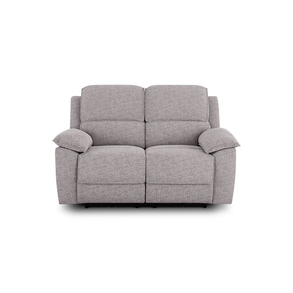 Goodwood 2 Seater Electric Recliner Sofa in Andaz Silver Fabric 2