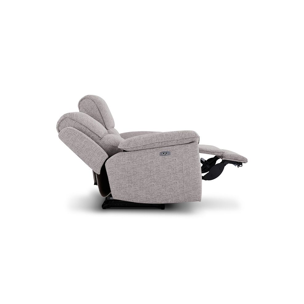 Goodwood 2 Seater Electric Recliner Sofa in Andaz Silver Fabric 8