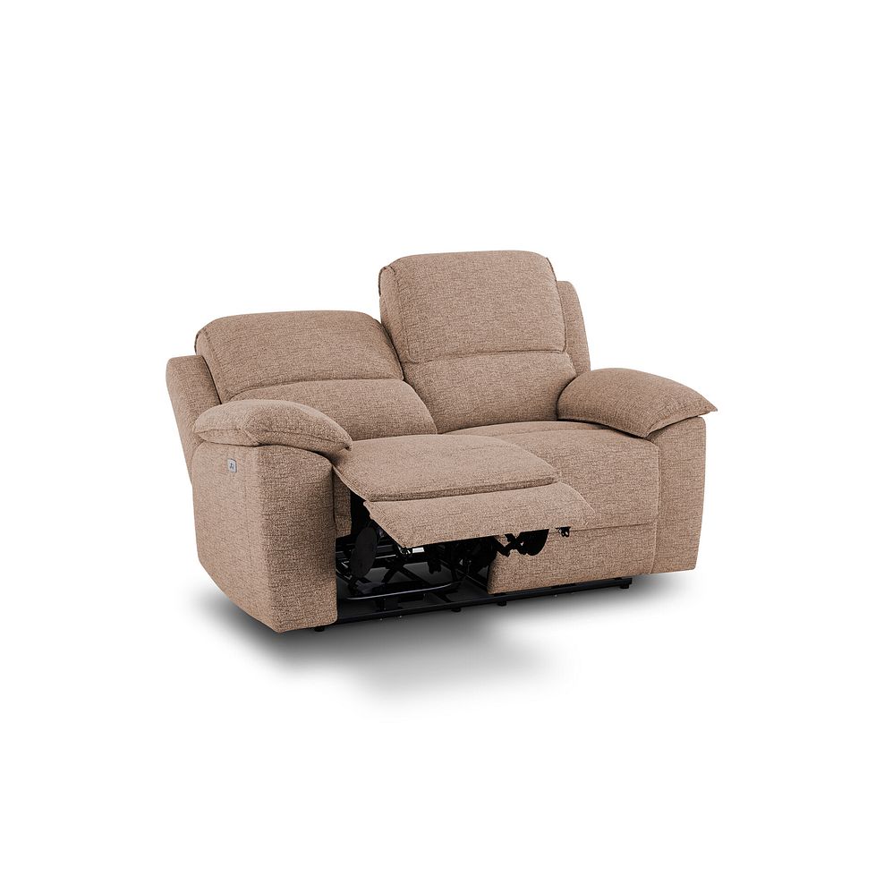 Goodwood 2 Seater Electric Recliner Sofa in Jetta Beige Fabric 4