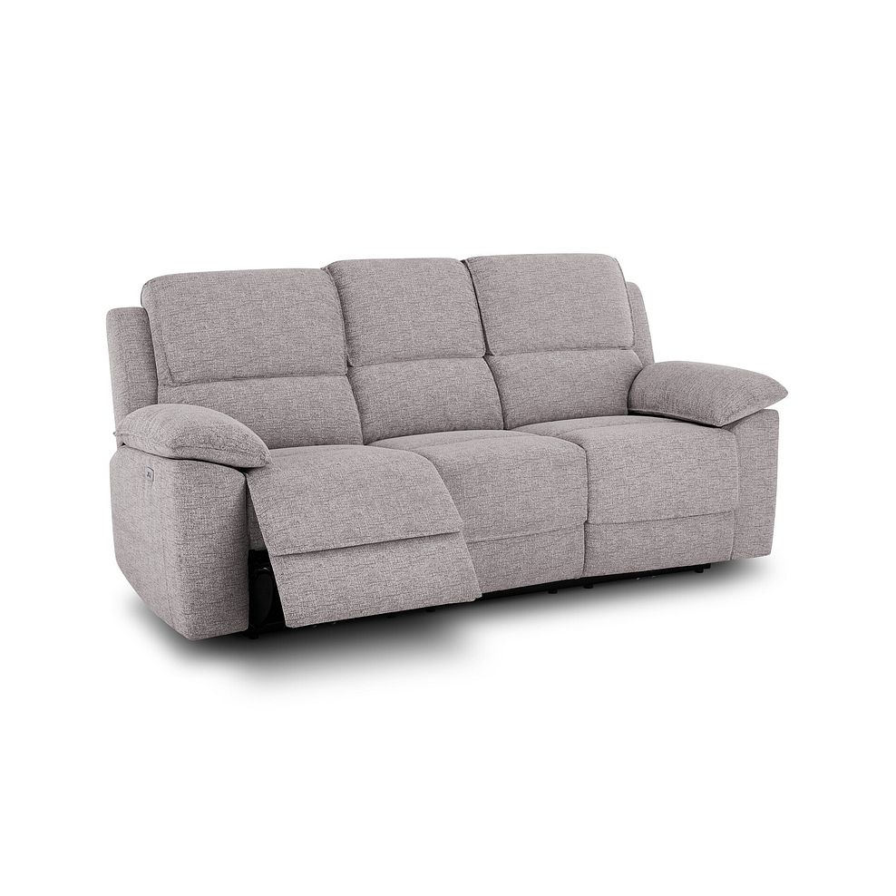 Goodwood 3 Seater Electric Recliner Sofa in Andaz Silver Fabric Thumbnail 3