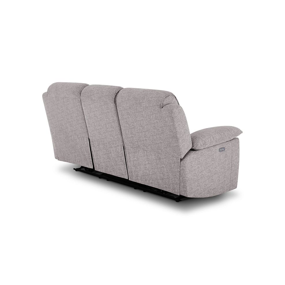 Goodwood 3 Seater Electric Recliner Sofa in Andaz Silver Fabric 6
