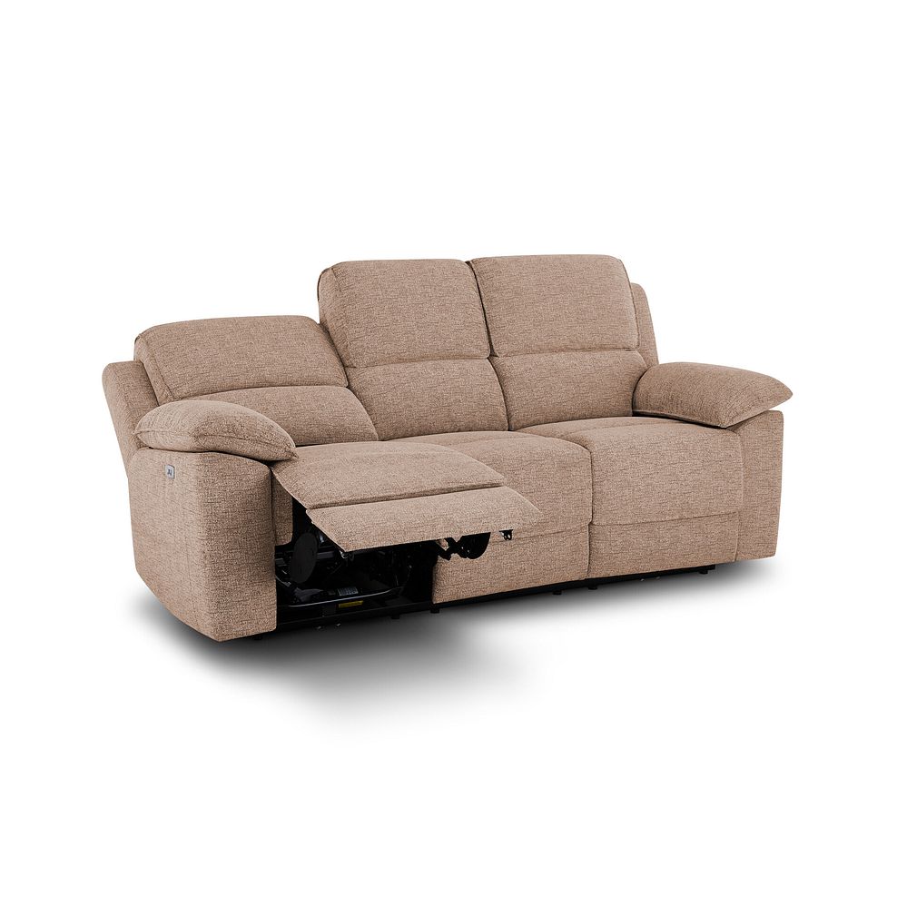 Goodwood 3 Seater Electric Recliner Sofa in Jetta Beige Fabric 4