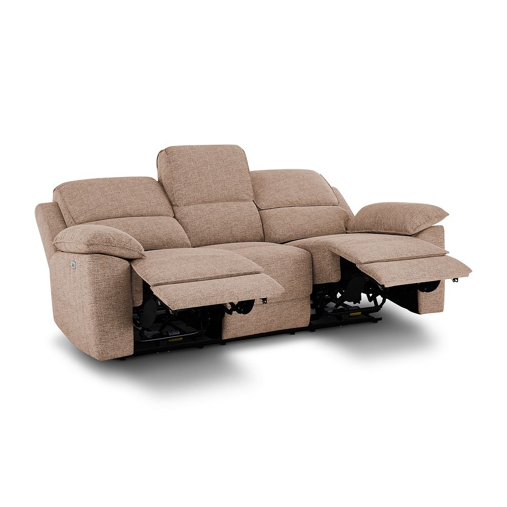 Goodwood 3 Seater Electric Recliner Sofa in Jetta Beige Fabric 5