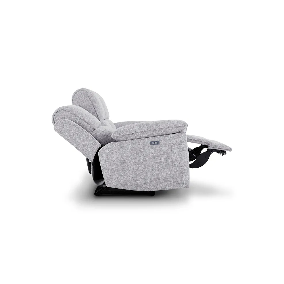 Goodwood 3 Seater Electric Recliner Sofa in Keswick Dove Fabric 8