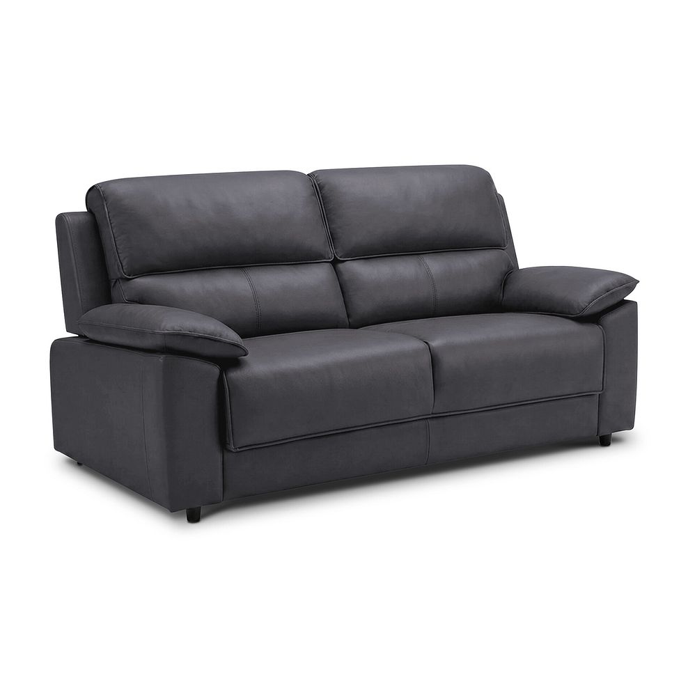 Goodwood 3 Seater Sofa Bed in Black Leather 4