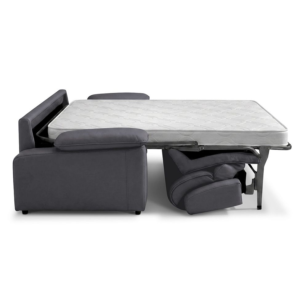 Goodwood 3 Seater Sofa Bed in Black Leather 3