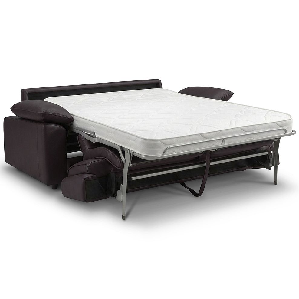 Goodwood 3 Seater Sofa Bed in Brown Leather 2
