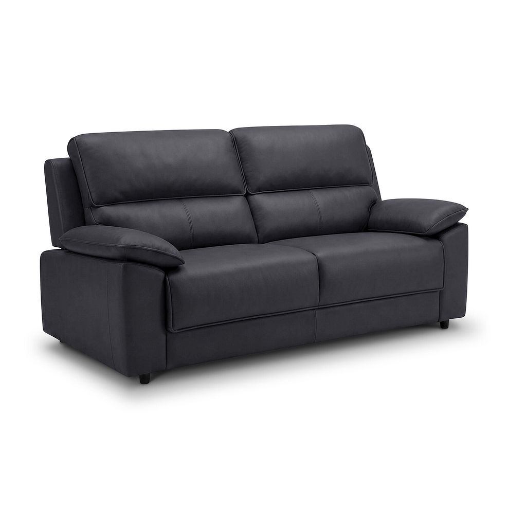 Goodwood  3 Seater Sofa Bed in Dark Grey Leather 4