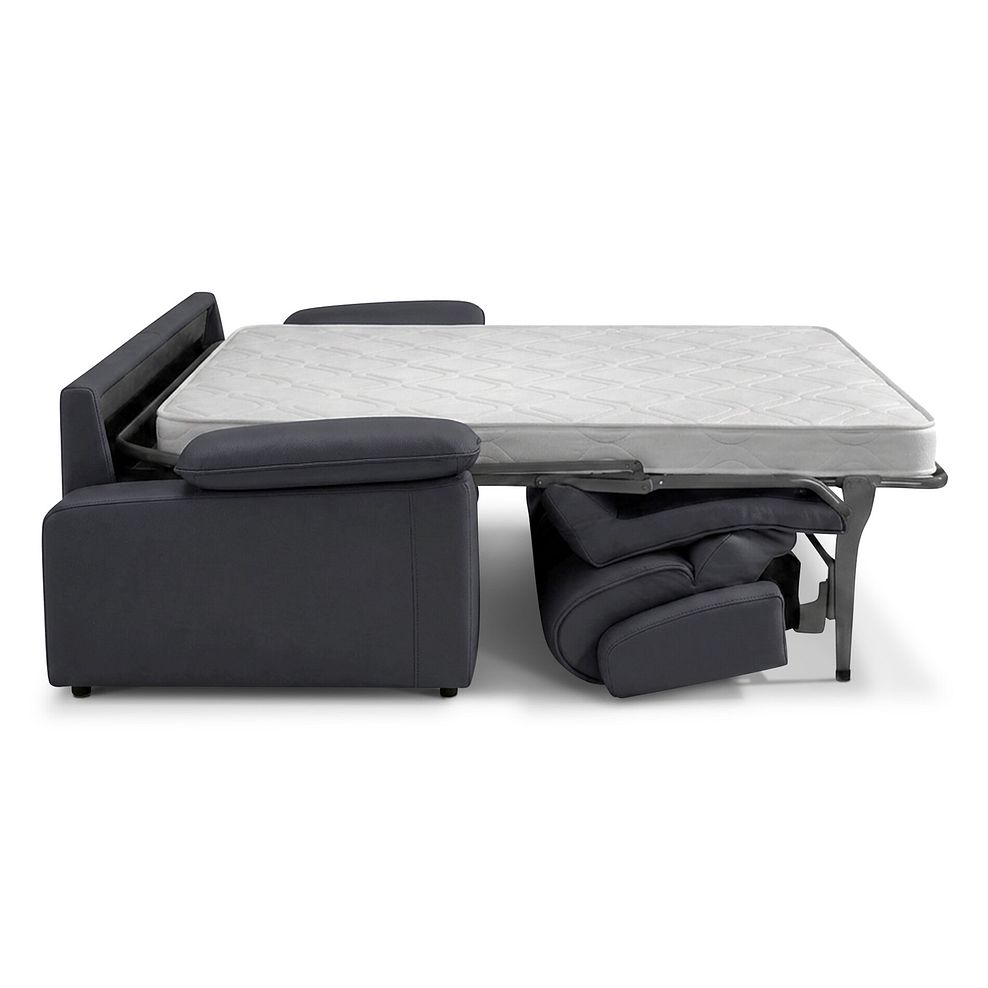 Goodwood  3 Seater Sofa Bed in Dark Grey Leather 3