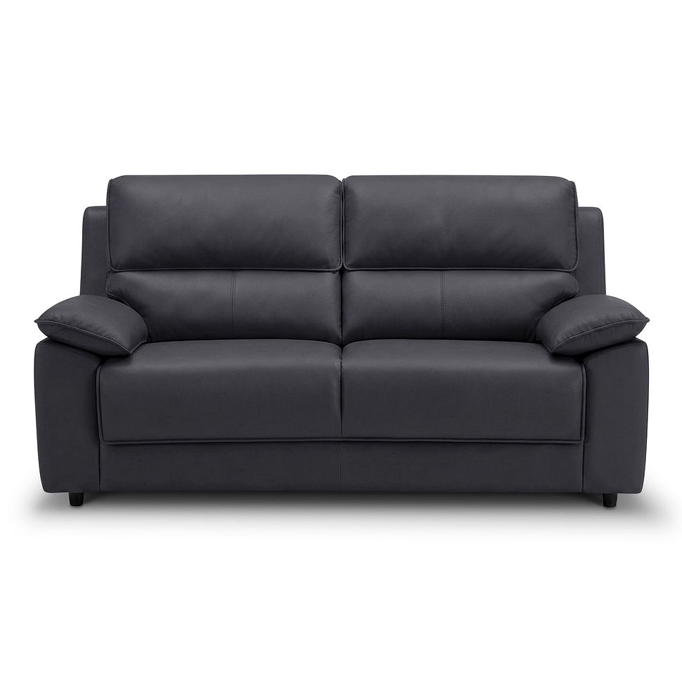 Goodwood  3 Seater Sofa Bed in Dark Grey Leather 5
