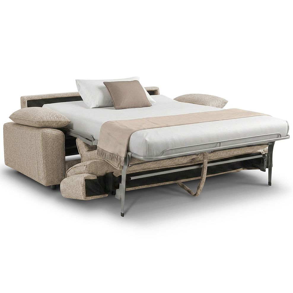 Goodwood  3 Seater Sofa Bed in Jetta Beige Fabric 2