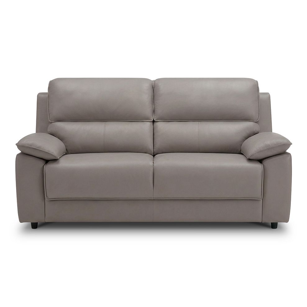 Goodwood 3 Seater Sofa Bed in Light Grey Leather 5