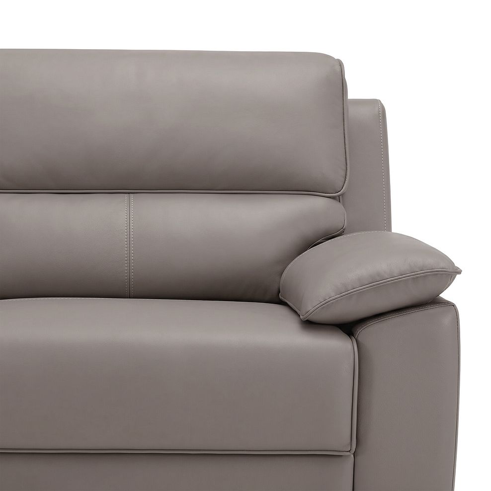 Goodwood 3 Seater Sofa Bed in Light Grey Leather 8