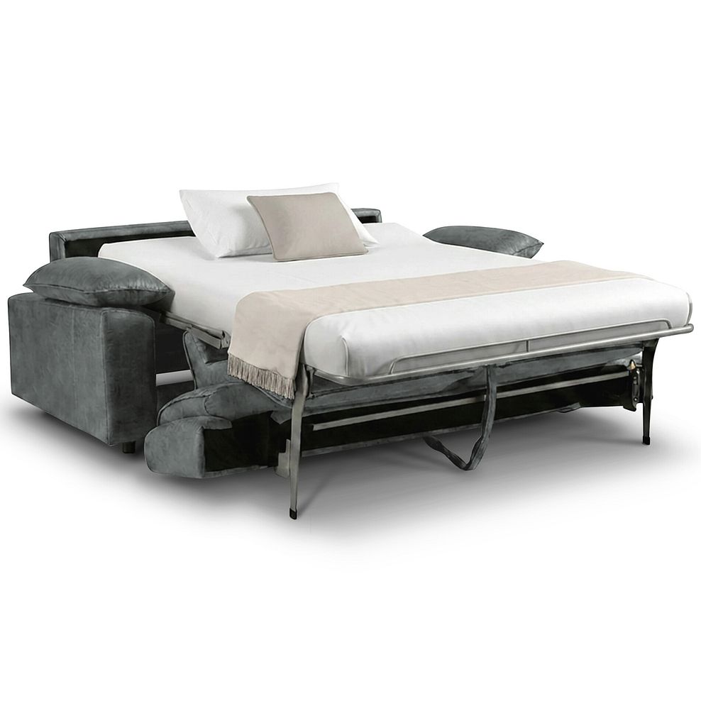 Goodwood  3 Seater Sofa Bed in Miller Grey Fabric 2
