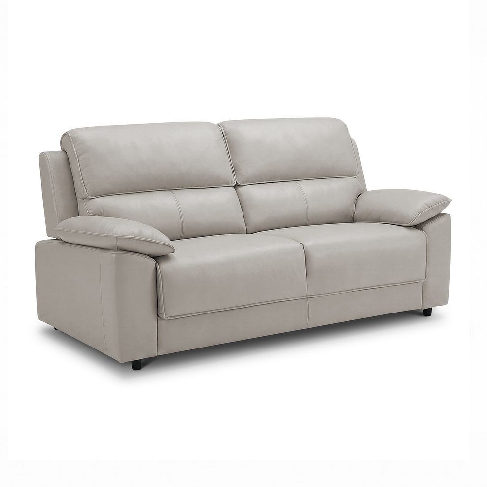 Goodwood 3 Seater Sofa Bed in Off-White Leather 4