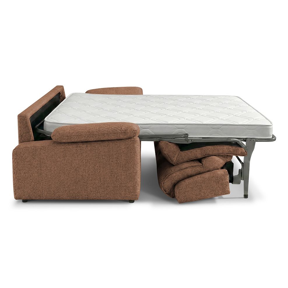 Goodwood 3 Seater Sofa Bed in Plush Brown Fabric 6