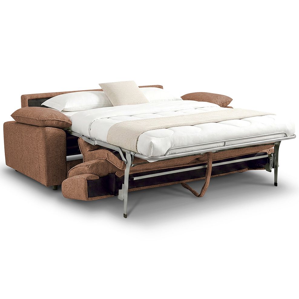 Goodwood 3 Seater Sofa Bed in Plush Brown Fabric 2