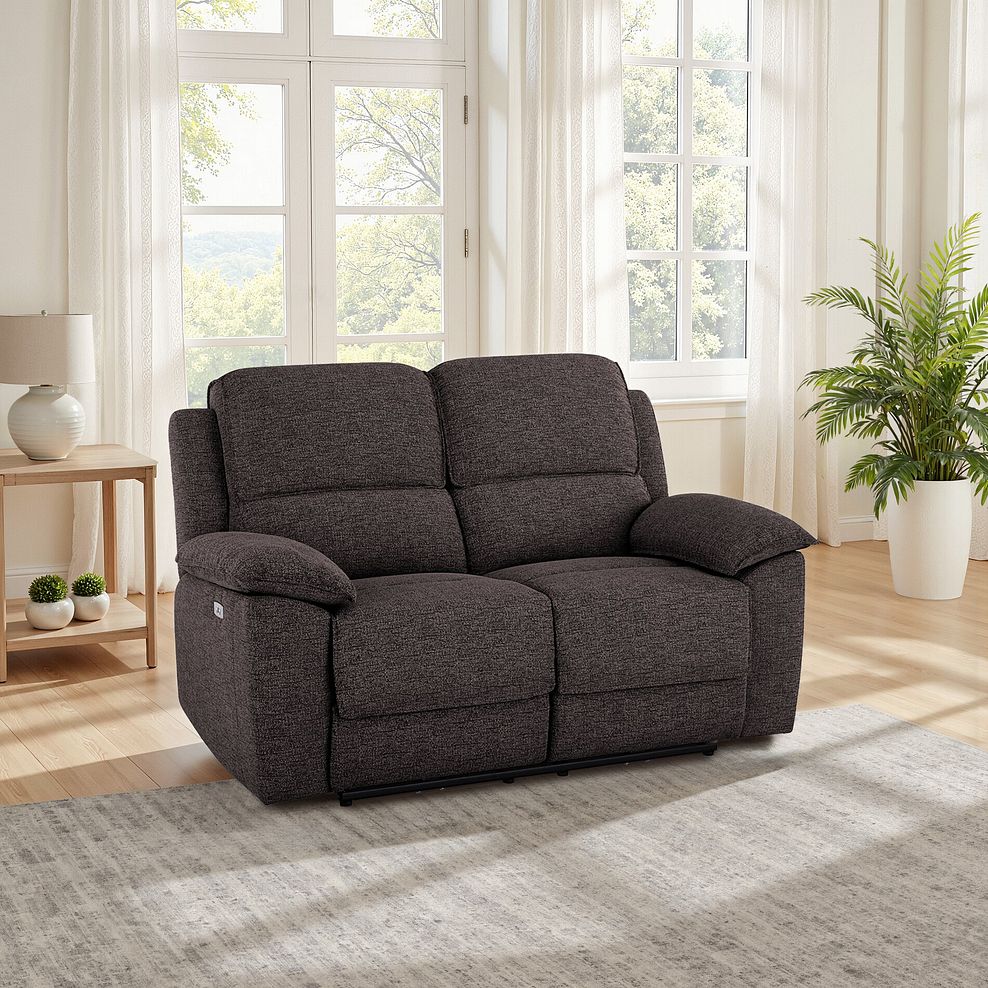 Goodwood 2 Seater Electric Recliner Sofa - Andaz Charcoal Fabric 1