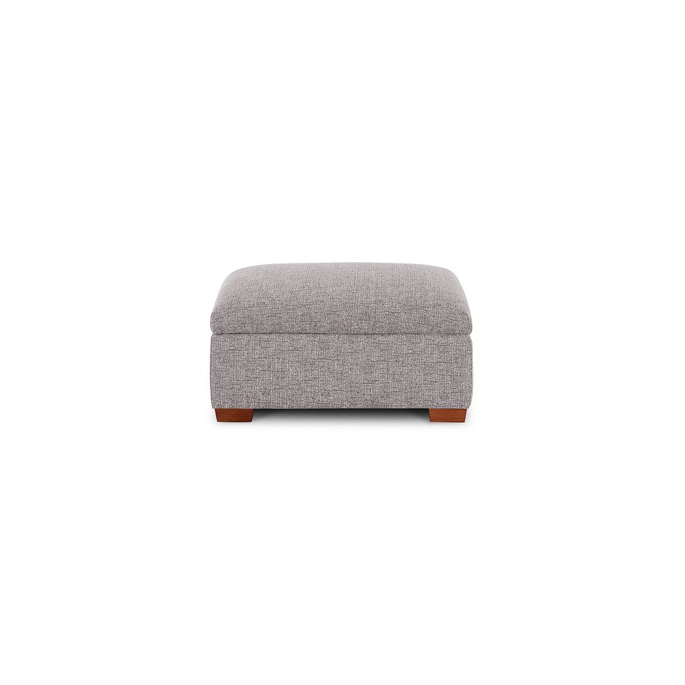 Goodwood Storage Footstool in Andaz Silver Fabric 2