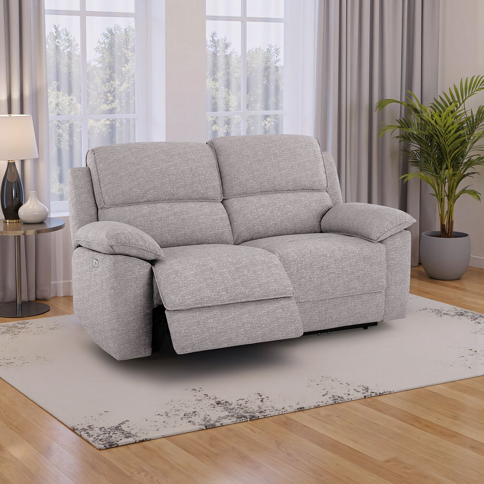 Goodwood Electric Reclining Modular Group 8 in Andaz Silver Fabric 1