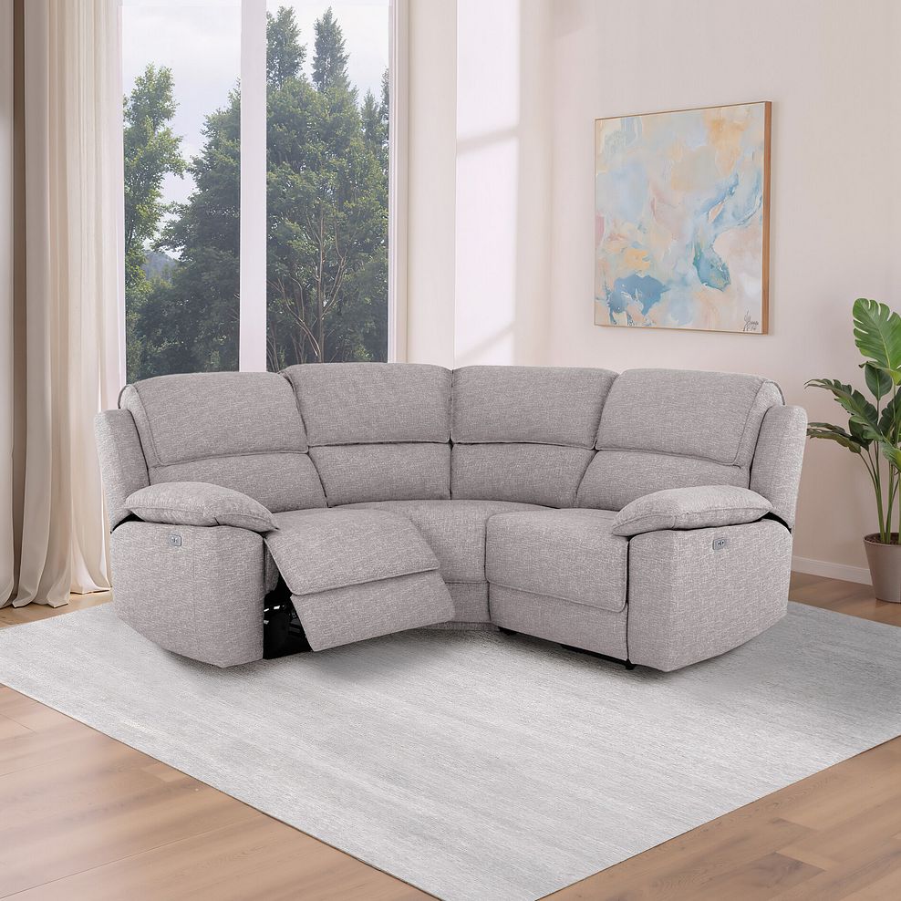 Goodwood Electric Reclining Modular Group 1 in Andaz Silver Fabric 1