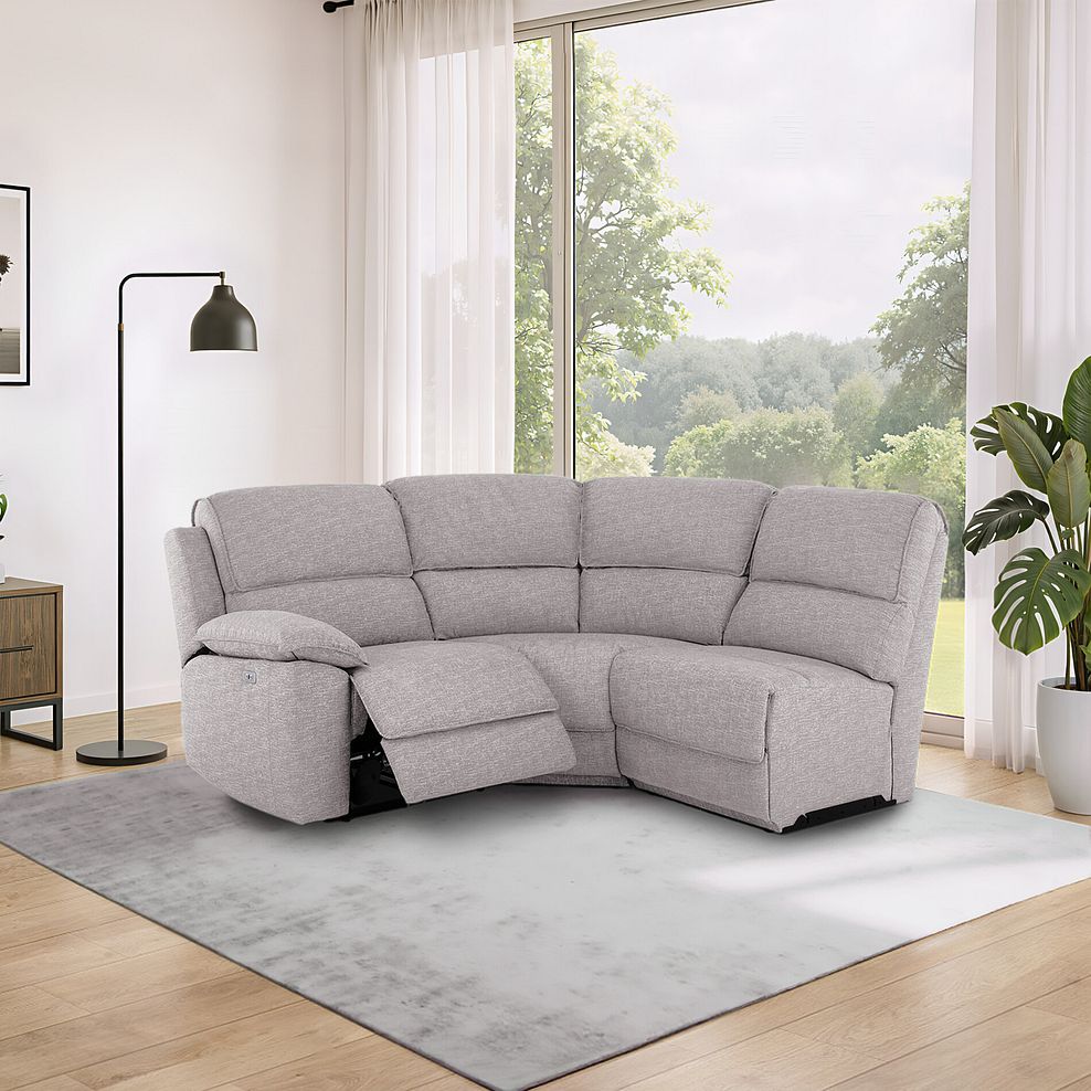 Goodwood Electric Reclining Modular Group 6 in Andaz Silver Fabric 1