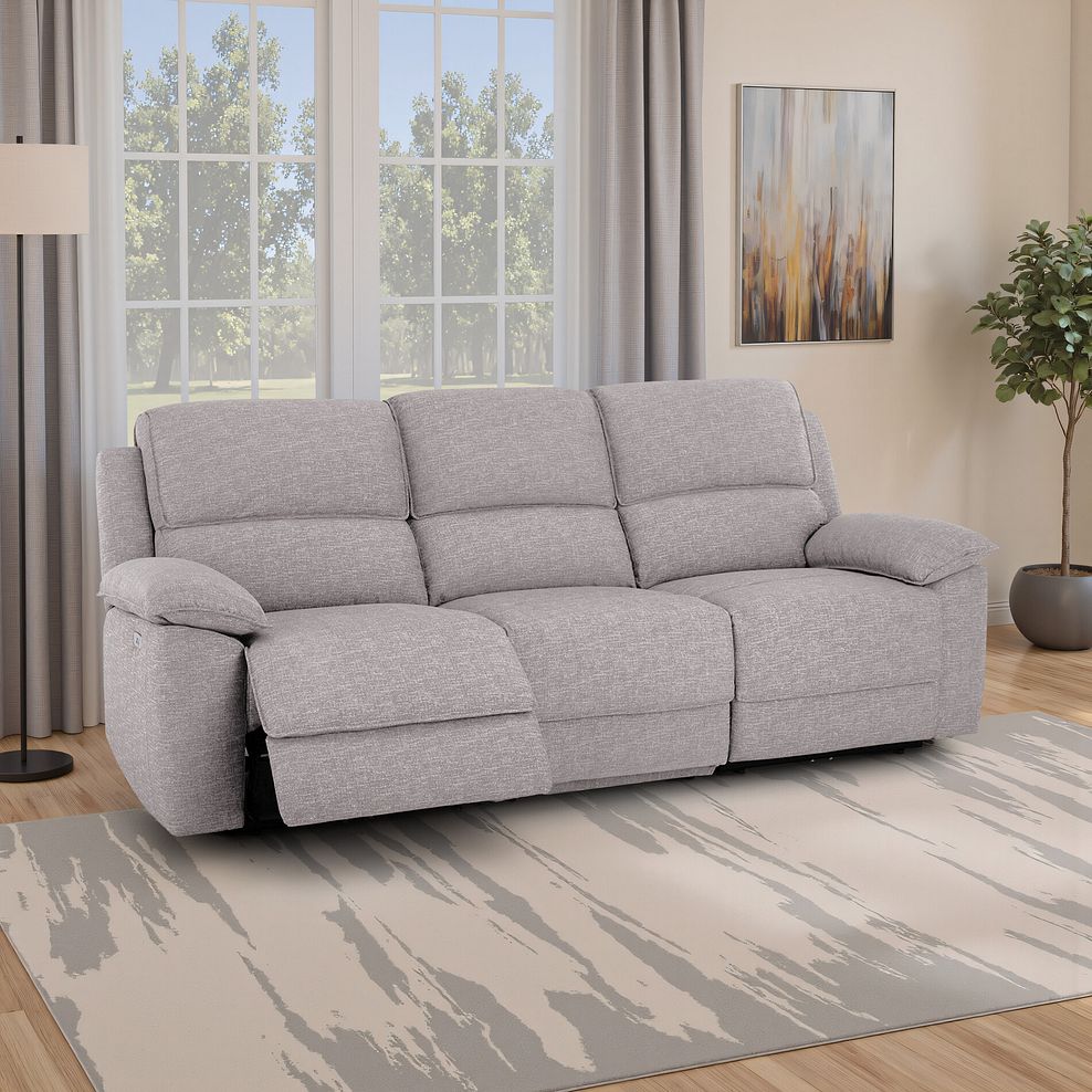 Goodwood Electric Reclining Modular Group 9 in Andaz Silver Fabric 1