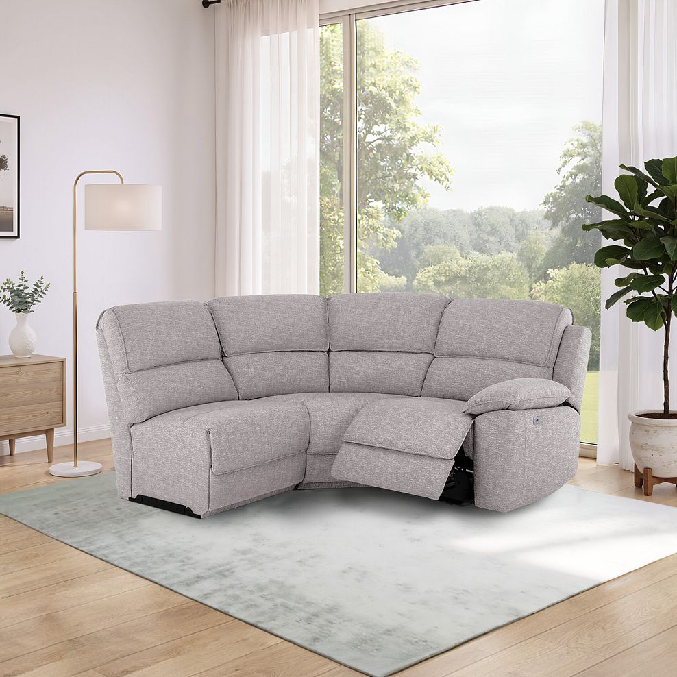 Goodwood Electric Reclining Modular Group 7 in Andaz Silver Fabric 1