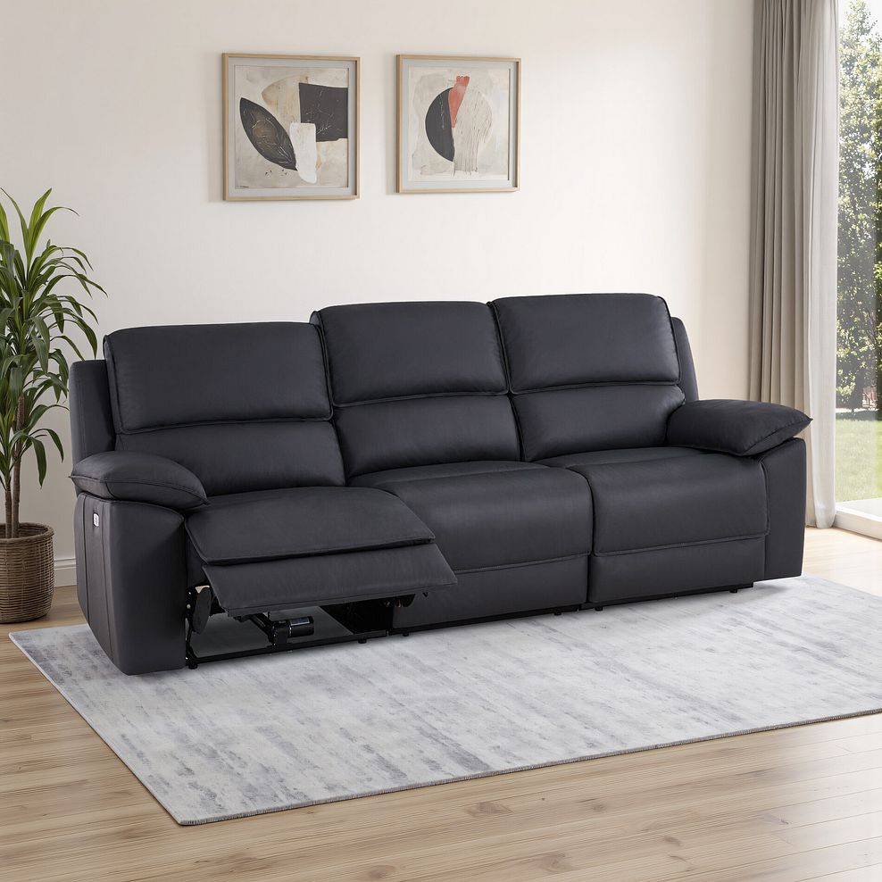 Goodwood Electric Reclining Modular Group 9 in Black Leather 1
