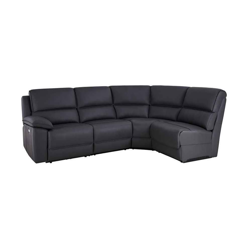 Goodwood Electric Reclining Modular Group 4 in Black Leather 1