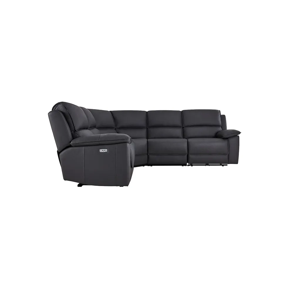 Goodwood Electric Reclining Modular Group 3 in Black Leather 6